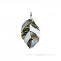 Craft leaves shell abalone pendants for jewelry making